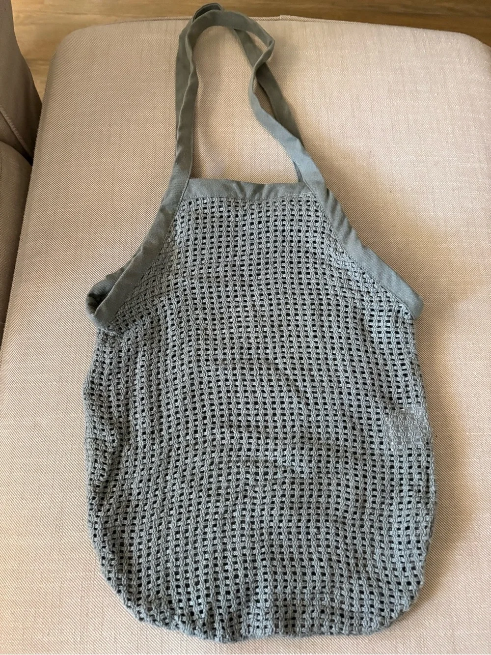 SAND CLOUD Net Market Bag Grey 100% organic COTTON. NWOT
